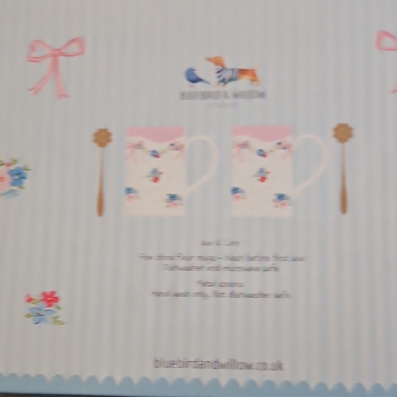 Floral Mug and Spoon Set - Pink and Gold - Picture 4 of 4